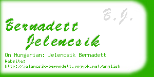 bernadett jelencsik business card